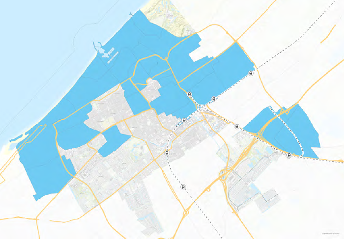 Overzichtskaart van Den Haag met de gebieden waar woningsplitsing mogelijk wordt na goedkeuring van de Nota Woningvoorraad.